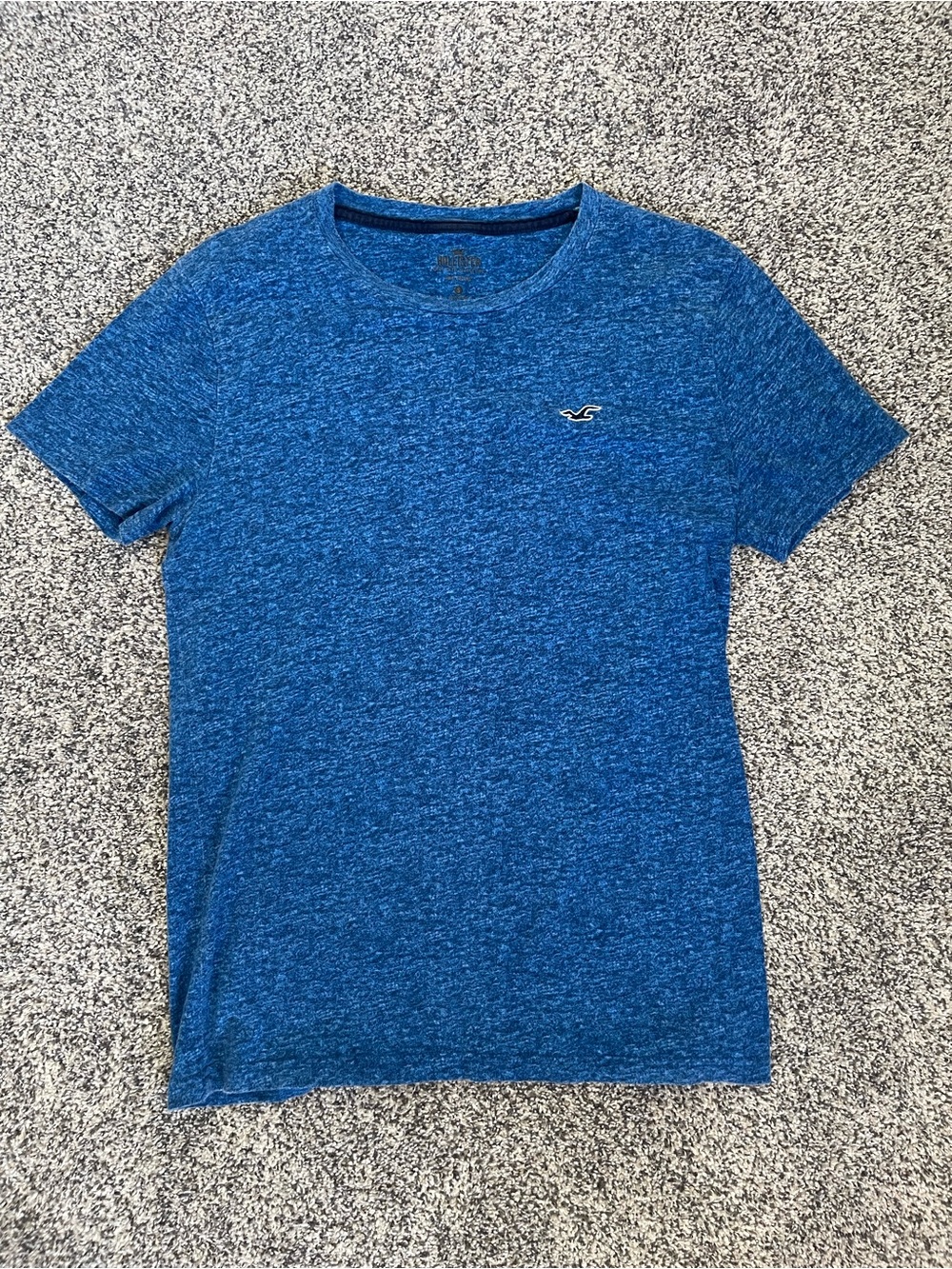 Hollister Men's Heather Royal Blue Short Sleeve Crew Tee